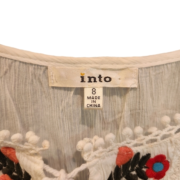 NWOT LF Boutique Off-Shoulder Floral Tie-Front Flowing Top - Picture 10 of 10